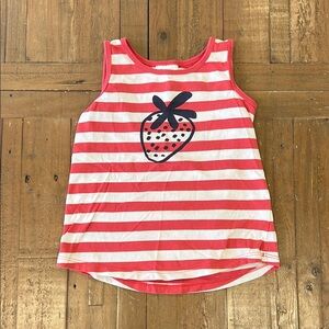 Hanna andersson Striped Strawberry Kids Tank Top